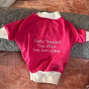 🔥 “I Hate Tinkerbell” Hot Pink Dog Tee by Mu Shu 🐶💅 | Size Small | Made in USA